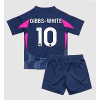 Camiseta Nottingham Forest Morgan Gibbs-White #10 Segunda Equipación Replica 2024-25 para niños mangas cortas (+ Pantalones cortos)